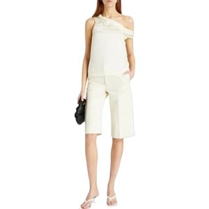 3.1 Phillip Lim One-Shoulder Sleeveless Top, Size 10, Cream, NWT